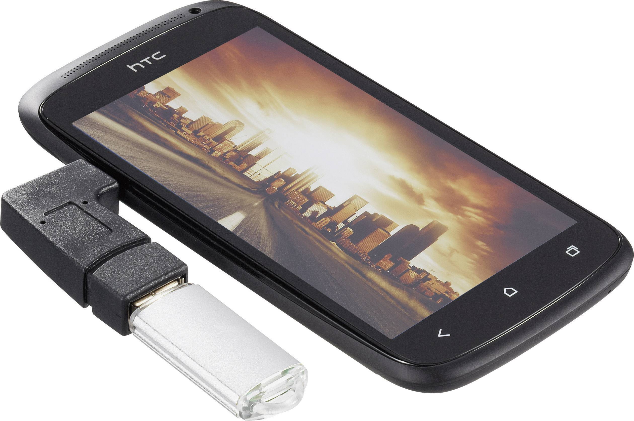 Renkforce USB Adapter [1x Micro-USB 2.0 B stekker - 1x USB 2.0 bus A] Met OTG-functie-1