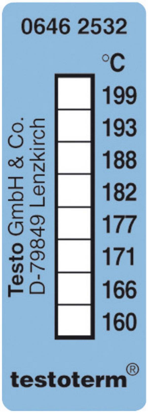 testo testoterm Temperatuurmeetstrip 161 tot 204 °C Inhoud10 stuk(s)