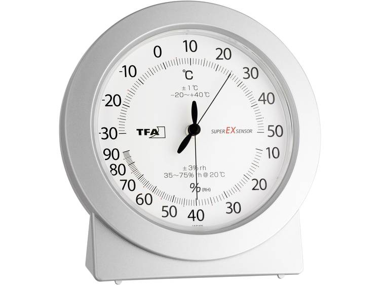 TFA Analoge precisie-thermo-hygrometer Luchtvochtigheid--temperatuur-meter, tThermo--hygrometer -30 