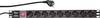 LogiLink PDU9C02 19 inch 1 HE Geaarde contactdoos Met schakelaar Zwart