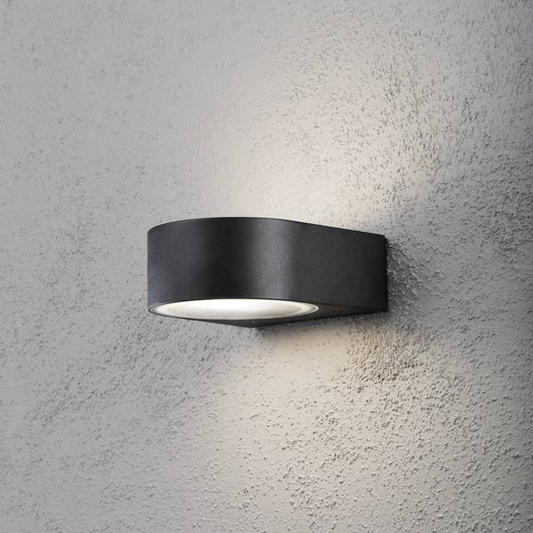 Konstsmide Teramo 7510-750 Buitenlamp (wand)  Spaarlamp, LED E27 40 W Zwart