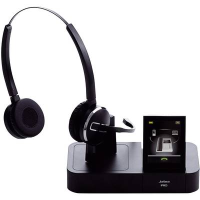 Jabra PRO™ 9460 DUO On Ear headset  Telefoon DECT Stereo Zwart Noise Cancelling 