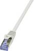 LogiLink CQ3012S RJ45 Netwerkkabel, patchkabel CAT 6A S/FTP 0.25 m Grijs Vlambestendig, Snagless 1 stuk(s)