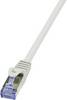 LogiLink CQ3032S RJ45 Netwerkkabel, patchkabel CAT 6A S/FTP 1.00 m Grijs Vlambestendig, Snagless 1 stuk(s)