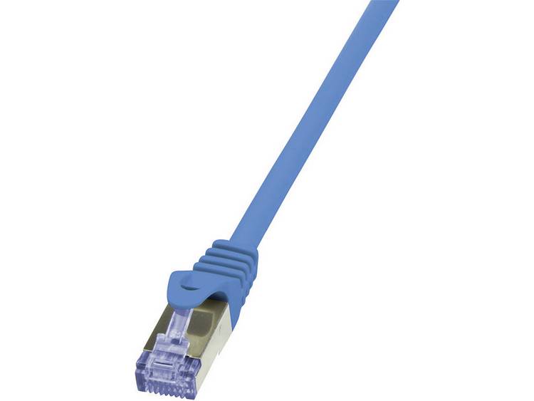 LogiLink Netwerk Aansluitkabel CAT 6A S-FTP 0.25 m Blauw