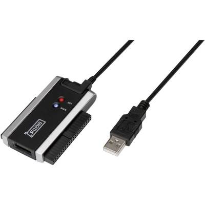 Digitus USB 2.0 Aansluitkabel [1x USB-A 2.0 stekker - 1x SATA-combi-bus 15+7-polig, IDE-bus 40-polig] DIGITUS 