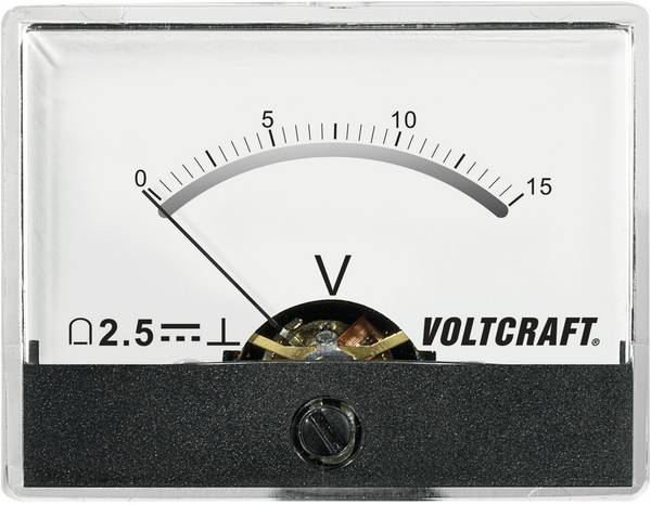 VOLTCRAFT AM-60X46/15V/DC AM-60X46/15V/DC Inbouwmeter AM-60X46/15 V/DC 15 V Draaispoel