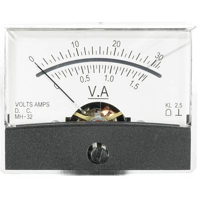 VOLTCRAFT AM-60X46/30V/1,5A/DC Inbouwmeter AM-60X46/30 V/1,5 A/DC  30 V/1,5 A Draaispoel