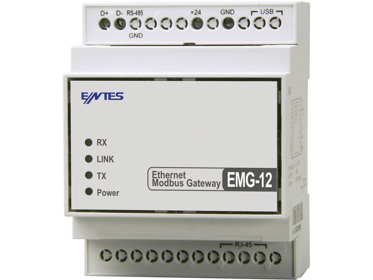 ENTES EMG-12 Ethernet-RS-485 Modbus Gateway EMG-12 9 24 V-AC-DC 9 30 V-DC of via USB-poort Interface