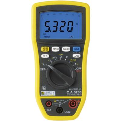 Chauvin Arnoux C.A 5233 Multimeter  Digitaal  CAT IV 600 V, CAT III 600 V Weergave (counts): 6000