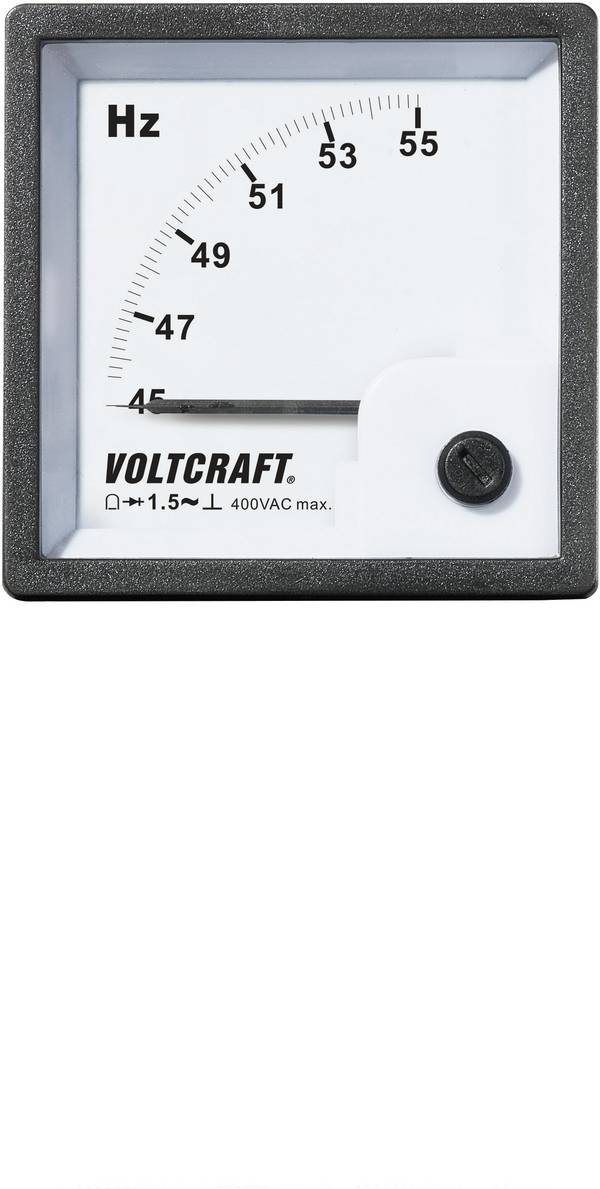 VOLTCRAFT AM-72X72/50HZ AM-72X72/50HZ Analoog inbouwmeetinstrument AM-72x72/50 Hz 45 - 55 Hz Draaispoel