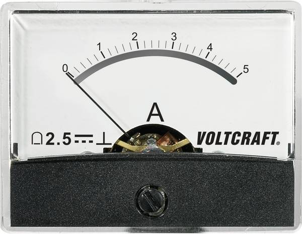 VOLTCRAFT AM-60X46/5A/DC AM-60X46/5A/DC Inbouwmeter AM-60X46/5A/DC 5 A Draaispoel