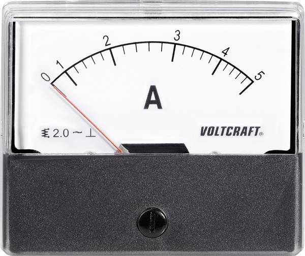 VOLTCRAFT AM-70X60/5A AM-70X60/5A Inbouwmeter AM-70X60/5 A 5 A Weekijzer