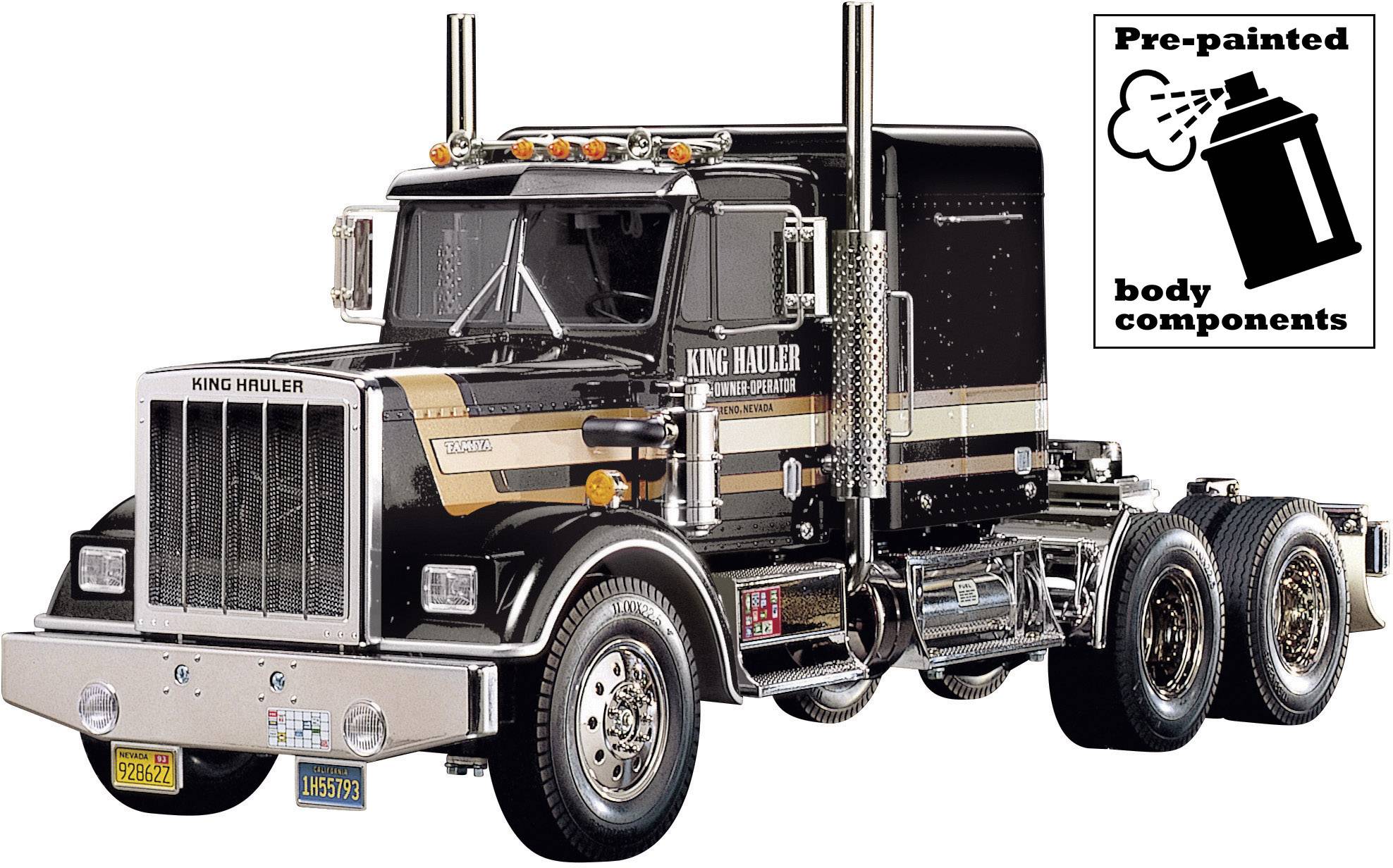 Tamiya 56336 King Hauler Black Edition 1:14 Elektro RC truck Bouwpakket Gelakt