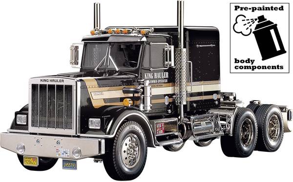 Tamiya 56336 King Hauler Black Edition 1:14 Elektro RC truck Bouwpakket Gelakt