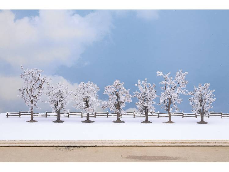 NOCH 25075 7-delige set winterbomen Hoogte:8-10 cm