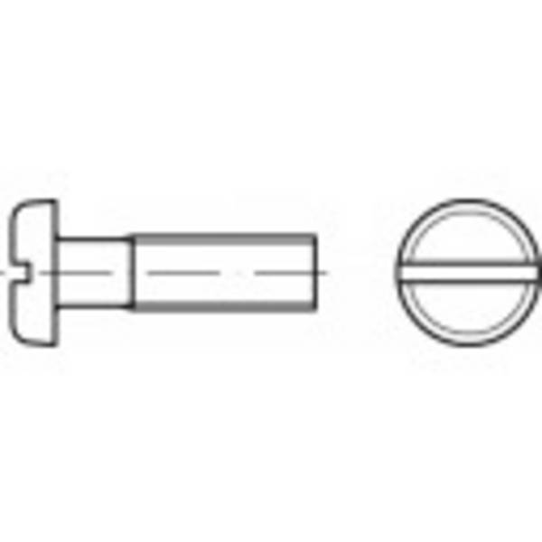 TOOLCRAFT  1059875 Platkopschroeven M2 5 mm Sleuf DIN 85   RVS A4 1000 stuk(s)