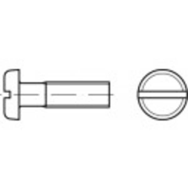 TOOLCRAFT  1059906 Platkopschroeven M4 5 mm Sleuf DIN 85   RVS A4 1000 stuk(s)