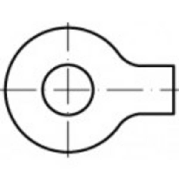 Onderlegringen met doeken 28 mm 58 mm   RVS A2 10 stuk(s) TOOLCRAFT  TO-9988653