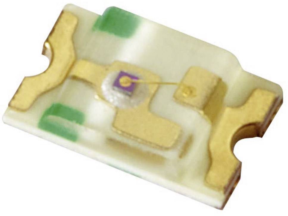 Een elektronisch onderdeel met gouden contacten en een centrale diode, typisch gebruikt op printplaten.