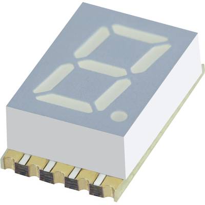 Een zeven-segmenten display dat het getal '6' weergeeft. Het wordt vaak gebruikt in elektronische apparaten voor numerieke weergave.