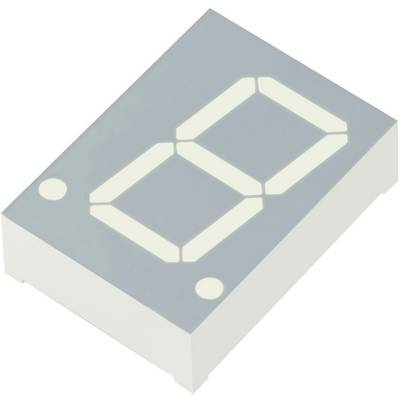 Een digitaal zeven-segment-LED-display toont het cijfer '8', zoals gebruikelijk in elektronische displays.