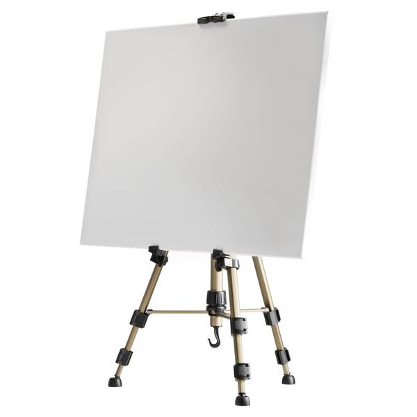 Malstaffelei, 150cm Schildersezel  Werkhoogte: 52 - 150 cm Goud