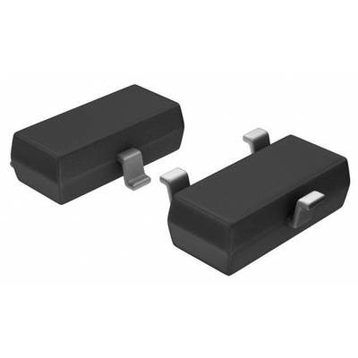 Twee zwarte elektronische componenten met drie metalen aansluitingen, mogelijk diodes of transistors, op een witte achtergrond.