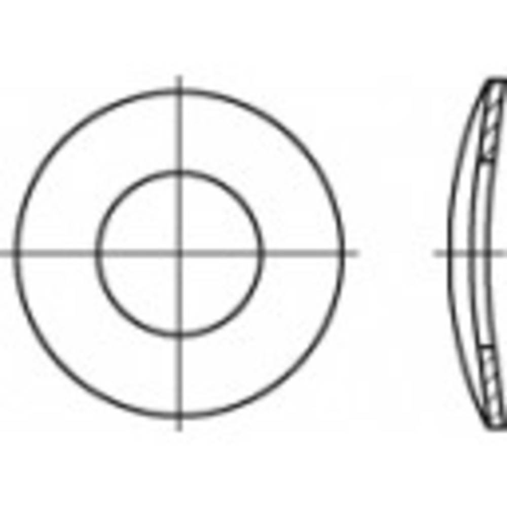 TOOLCRAFT 105889 Veerschijven Binnendiameter: 6.4 mm DIN 137 Verenstaal 100 stuk(s)