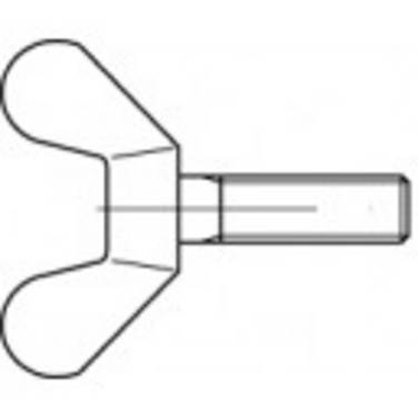 TOOLCRAFT  1060586 Vleugelschroef M5 20 mm  DIN 316   RVS A2 50 stuk(s)