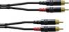 Cordial CFU1,5CC Audio Adapterkabel [2x Cinch-stekker - 2x Cinch-stekker] 1.50 m Zwart