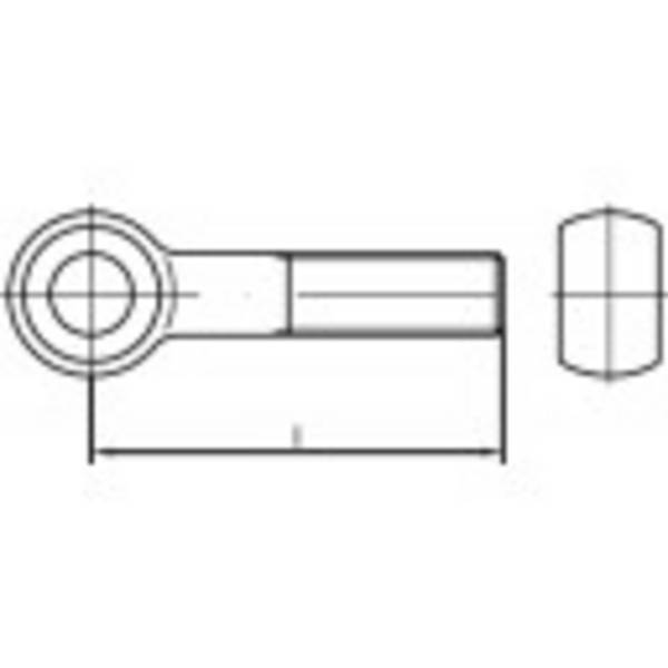 TOOLCRAFT 107389 Oogbouten M16 100 mm DIN 444 Staal Galvanisch verzinkt 10 stuk(s)