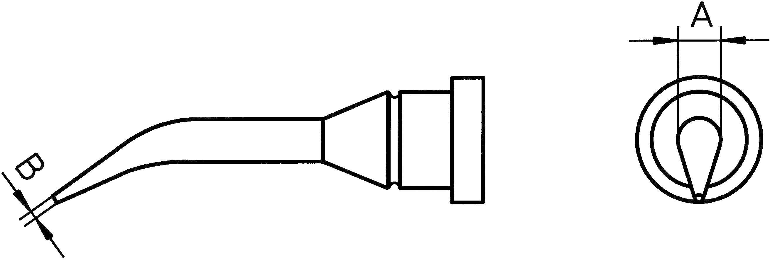 Weller LT 1SLXHS Soldeerpunt Ronde vorm, gebogen Grootte soldeerpunt 0.4 mm Lengte soldeerpunt: 20.5 mm Inhoud: 1 stuk(s)