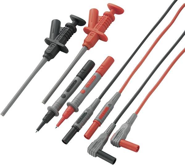 VOLTCRAFT MS-6 Veiligheidsmeetsnoerenset Banaanstekker 4 mm Testpunt 1.20 m Zwart, Rood 1 set(s)