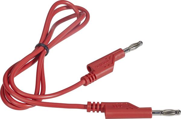 VOLTCRAFT Meetsnoer Banaanstekker 4 mm Banaanstekker 4 mm 1.00 m Rood 1 stuk(s)