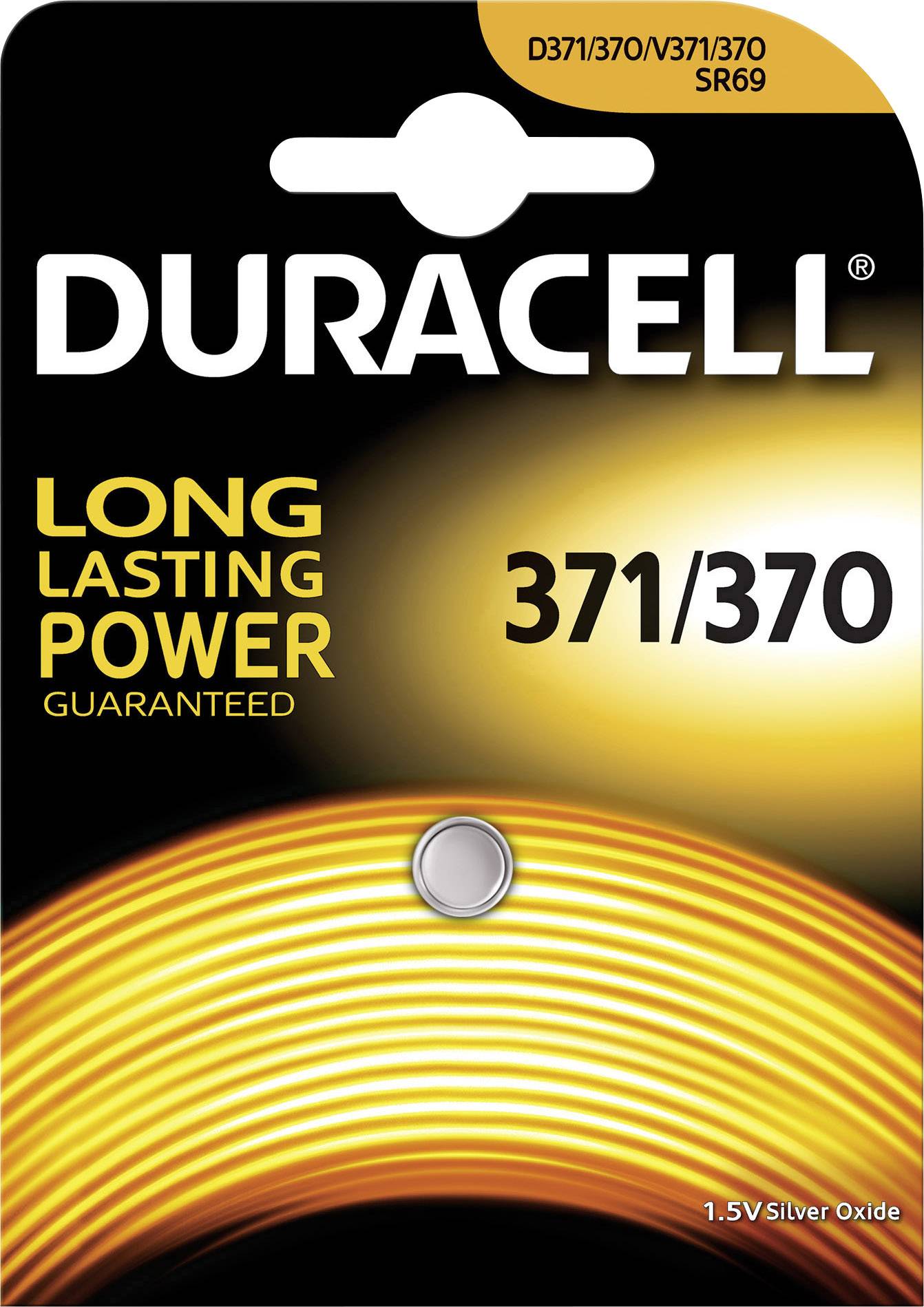DURACELL BAT-370/DR-B1 Batterij: zilver; 370,knoopcel; 1,55V; niet-oplaadbaar; 1st. - 1 stuk