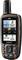 Draagbaar GPS-apparaat met groot display. Het scherm toont een gebruikersinterface met functies zoals 'Instellingen' en 'Kaart'.