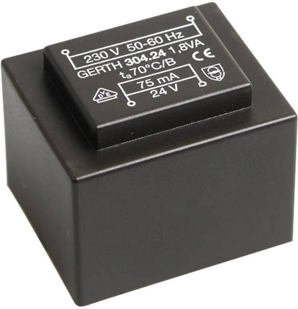 Gerth PT300901 Printtransformator 1 x 230 V 1 x 9 V/AC 1.80 VA 200 mA
