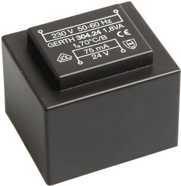 Gerth PT302402 Printtransformator 1 x 230 V 2 x 12 V/AC 1.80 VA 75 mA