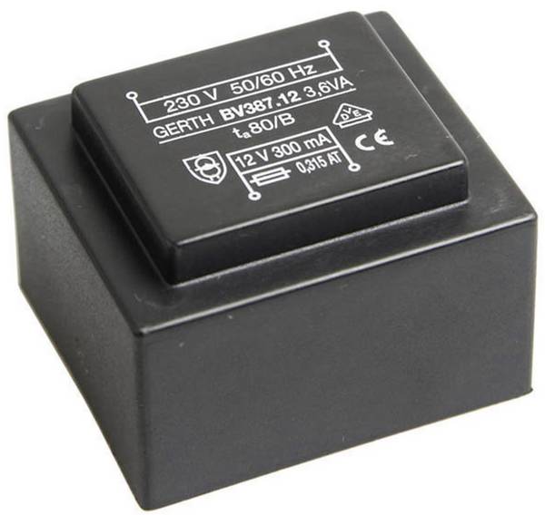 Gerth PTG383602 Printtransformator 1 x 230 V 2 x 18 V/AC 3.60 VA 100 mA