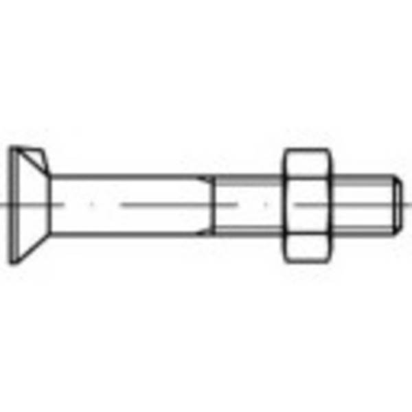 TOOLCRAFT 111662 Verzonken schroeven met neus M12 60 mm Buitenzeskant DIN 604 Staal 100 stuk(s)
