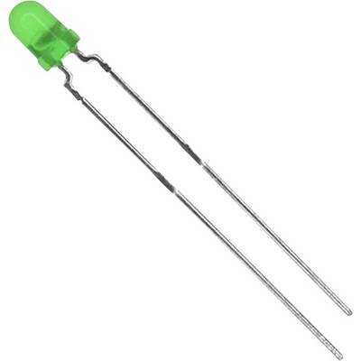 Vishay TLHG4401 Bedrade LED Groen Rond 3 mm 14 mcd 60 ° 30 mA 2.4 V-0