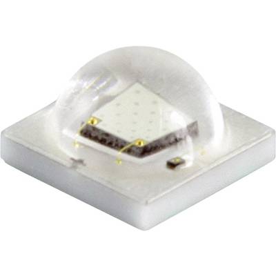 Een LED-chip op een vierkante basis met een heldere, bolle afdekking. Voornamelijk gebruikt voor verlichtingsdoeleinden.