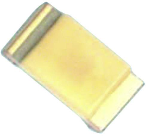 Een metalen kabelclip, rechthoekig, plat, goudkleurig, voor het bevestigen van kabels aan oppervlakken.