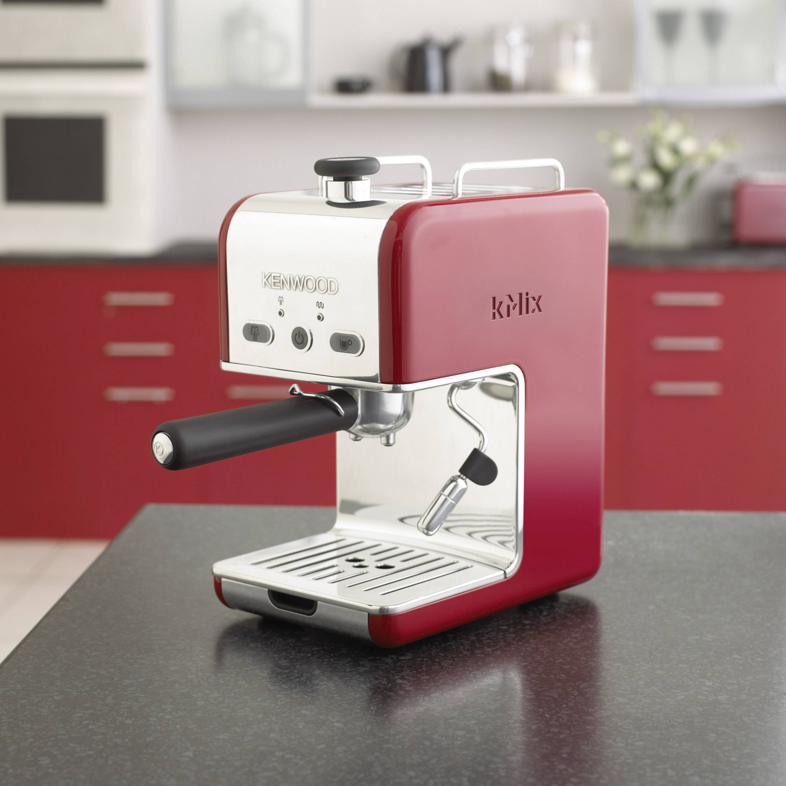 Kenwood ES021 kMix Espressomachine Framboosrood 1100 W E.S.E. pad