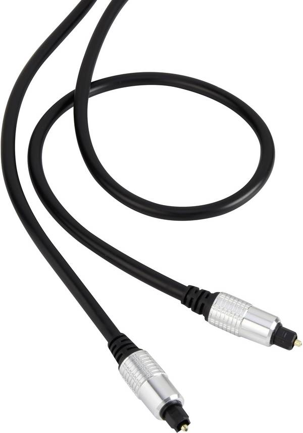 Toslink Digitale audio Aansluitkabel [1x Toslink-stekker (ODT) - 1x Toslink-stekker (ODT)] 1.50 m Zwart SuperSoft-mantel SpeaKa Professional