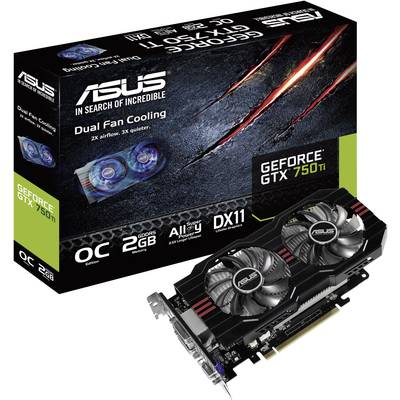 Asus Nvidia GeForce GTX750 Ti Videokaart 2 GB GDDR5-RAM PCIe HDMI, DVI, VGA Overclocked