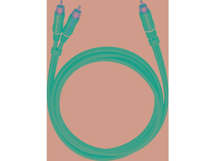 Cinch Audio Y-kabel [2x Cinch-stekker 1x Cinch-stekker] 5 m Antraciet Vergulde steekcontacten Oehlba