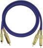 Cinch Audio Aansluitkabel [2x Cinch-stekker - 2x Cinch-stekker] 0.50 m Blauw Vergulde steekcontacten Oehlbach NF 1 Master