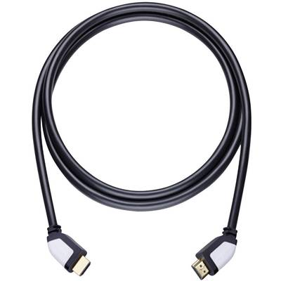Oehlbach 42463 HDMI-kabel HDMI Aansluitkabel HDMI-A-stekker, HDMI-A-stekker 3.20 m Zwart Ultra HD-HDMI met ethernet, Aud